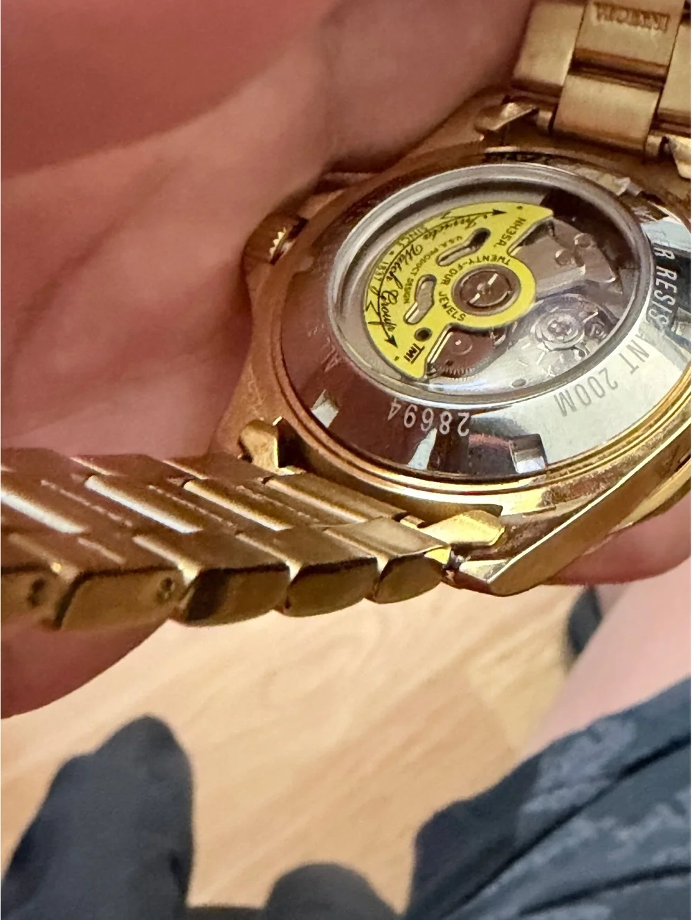 Invicta Pro Diver 28694 Automatic Gold Pearl Watch 40mm
